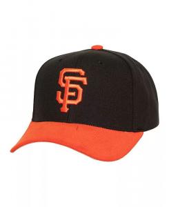 Мужская черная вельветовая бейсболка San Francisco Giants Pro Snapback Mitchell & Ness