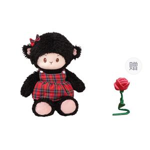 XUANBEIBEI Плюшевая кукла бегущая маленькая девочка черный 50 см высота