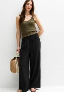 Брюки New Look CRINKLED WIDE LEG, Black