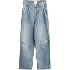 NANDCHN Джинсы унисекс светло-голубые