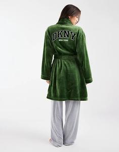 Короткий сложенный халат DKNY цвета вяза