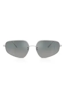 Солнцезащитные очки Eylla в геометричной оправе Oliver Peoples, серебристый
