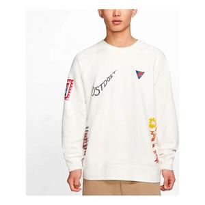 Толстовка Nike Sportswear Graffiti Printing Round Neck Pullover White, белый