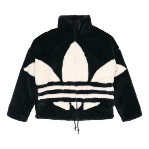 Куртка Men's adidas originals Contrasting Colors Large Logo Loose Stand Collar Sports Jacket Black, черный