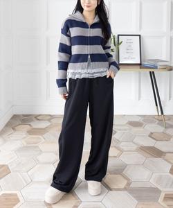 Трикотажный топ с двойной молнией <<Новинка сезона осень/зима>>