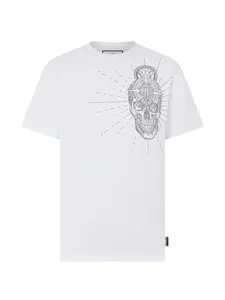 Футболка с короткими рукавами и круглым вырезом Philipp Plein, белый