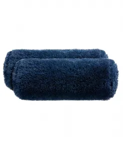 Комплект декоративных подушек-валиков с пушистым ворсом, 20 x 61 см Cheer Collection, темно-синий
