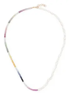 Колье Can´t Decide из желтого золота с сапфирами и жемчугом Roxanne First, золотой