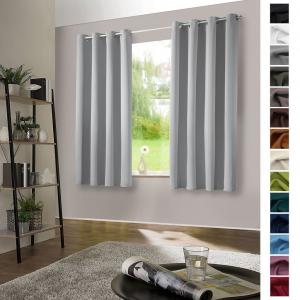 Плотные шторы heimtexland , 1 пара плотных штор, тепловые шторы, штора с люверсами, серебристый, В x Ш 145 x 135 см, серебро