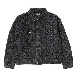 Куртка BAPE Lux Sport Pattern Jacquard Denim Trucker Jacket, Black