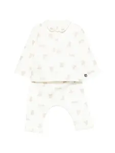 Брюки с принтом "Тедди" (набор из трех) Petit Bateau, бежевый