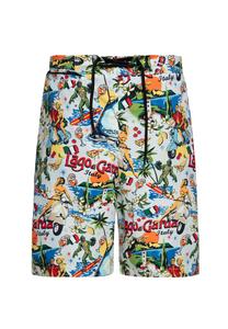 Шорты с эксклюзивным принтом Lago Di Garda по всей поверхности KING KEROSIN, кремовый