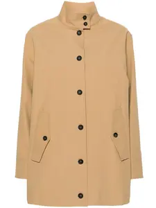 Однобортное пальто с высоким воротником Fabiana Filippi, коричневый