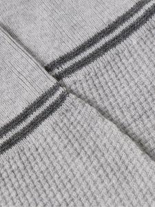 Полосатые текстурированные носки из органической хлопчатобумажной смеси ZEGNA, серый