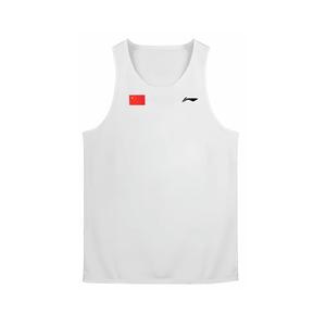 Майка Li-Ning мужская белая с круглым вырезом тонкая