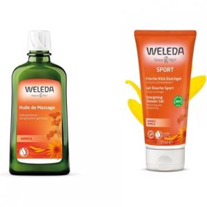 Массажное масло с арникой и гель для душа 200 мл Weleda