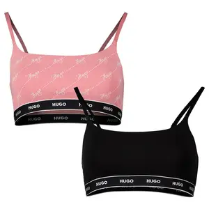 HUGO 10272521 Бюстгальтер-бралетт, 2 шт, черный