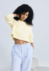 Укороченная пижамная футболка из хлопкового трикотажа с логотипом. Calvin Klein Underwear, Pear Sorbet