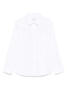 Paolo Pecora Kids рубашка с вышитым логотипом, белый