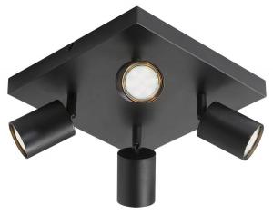 Потолочный светильник Nettlife Baunach 4-flammig, черный