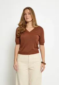 Базовая футболка milla с металлическим v-образным вырезом Minus, Desert Sand Met.