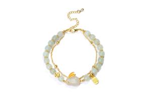 CAROMAY Браслет из 925 стерлингового серебра для женщин cyan white