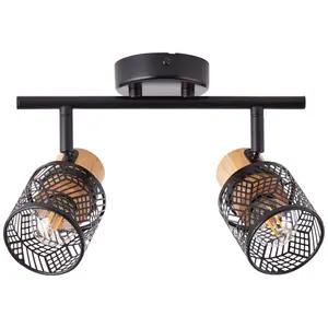 Светильник потолочный поворотный Brilliant Santy, черный