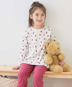 Детская пижама с длинными рукавами и ленточной отделкой, 100% хлопок, коллекция осень/зима 2025 Devirock, цвет 019-Strawberry-Strawberry