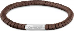 Мужской браслет Calvin Klein Intuitive Connection, нержавеющая сталь с гематитом, бусинами в виде логотипа для непринужденного стиля - современный аксессуар для мужчин. Подарок для него., Brown