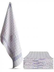 Aspero 10 классических кухонных полотенец бело-голубого цвета