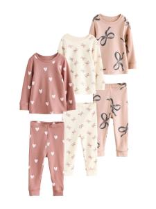 Пижама Next, Mauve/Dusky Pink/Natural White