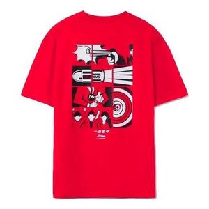 Футболка с графическим принтом футболка Li-Ning, красный