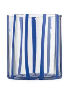 Стеклянный стакан Cyrcus в полоску (8.5 x 10 см) Nasonmoretti, синий