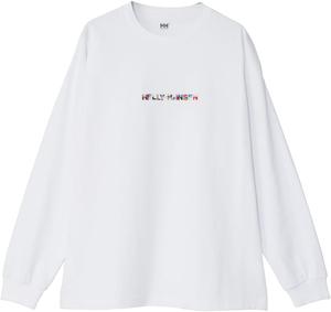 Футболка с длинным рукавом HELLY HANSEN с вышитым логотипом, унисекс, HM32580, для взрослых, белый