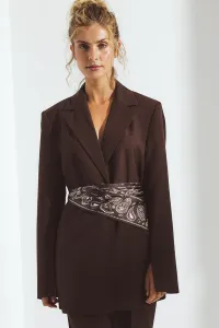 Обычное длинное короткое пальто Na-Kd, Brown