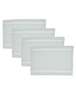 Салфетки элегантные в полоску из переплетения, набор из 4 шт. Saro Lifestyle, blue-gray