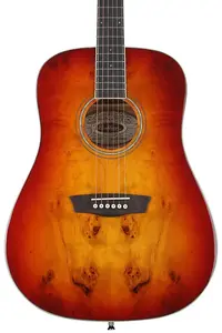 Акустическая гитара Washburn Deep Forest Burl на 6 струн, правая, янтарный градиент (DFBDA-U)