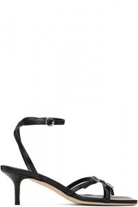 Черные босоножки Libby из кожи на каблуке-рюмочке Aeyde