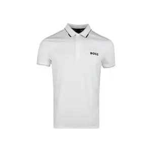 Поло с принтом Boss Logo HUGO BOSS, белый