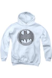 Батмен Найт Нокаут молодежная толстовка с капюшоном Gildan, белый