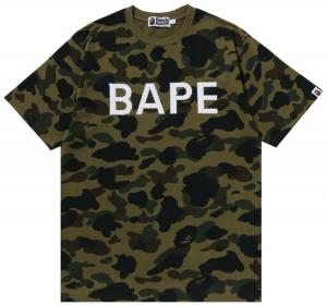 Футболка BAPE 1st Camo Bape Rhinestone Tee, зеленый