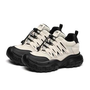 ZHR Женские низкие массивные кроссовки с защитой от истирания, легкие и дышащие, бежево-черные, цвет Beige Black
