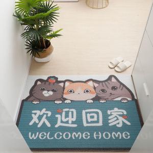 Budis Ковер 70х120 см из силиконовой петли для прихожей, не скользит, можно резать, Welcome Home