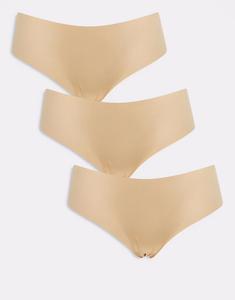 Упаковка из 3 трусов бежевого цвета Pieces
