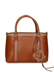 Сумка-тоут с брелоком в форме сердца Love Moschino, коричневый