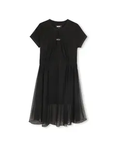Детское платье с короткими рукавами DKNY, черный