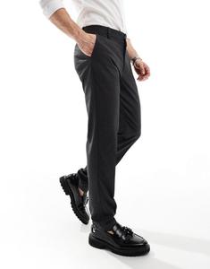 Темно-серые узкие элегантные брюки ASOS DESIGN