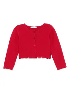 Кардиган с фестонами Patachou, красный
