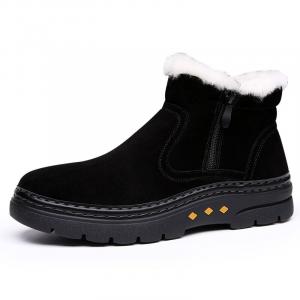 Зимние ботинки мужские черный Zuwudong