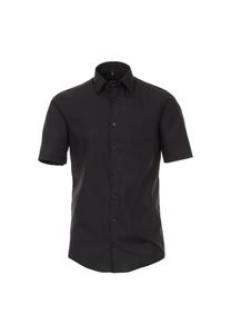 Мужская деловая рубашка с короткими рукавами, однотонная, современного кроя Venti, цвет Schwarzgrau